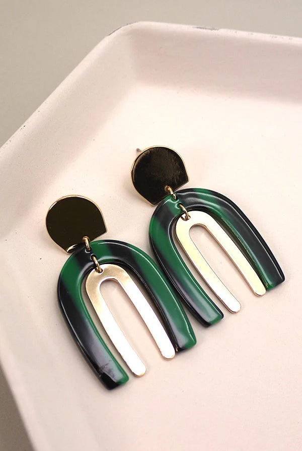 Double U Shape Earrings
