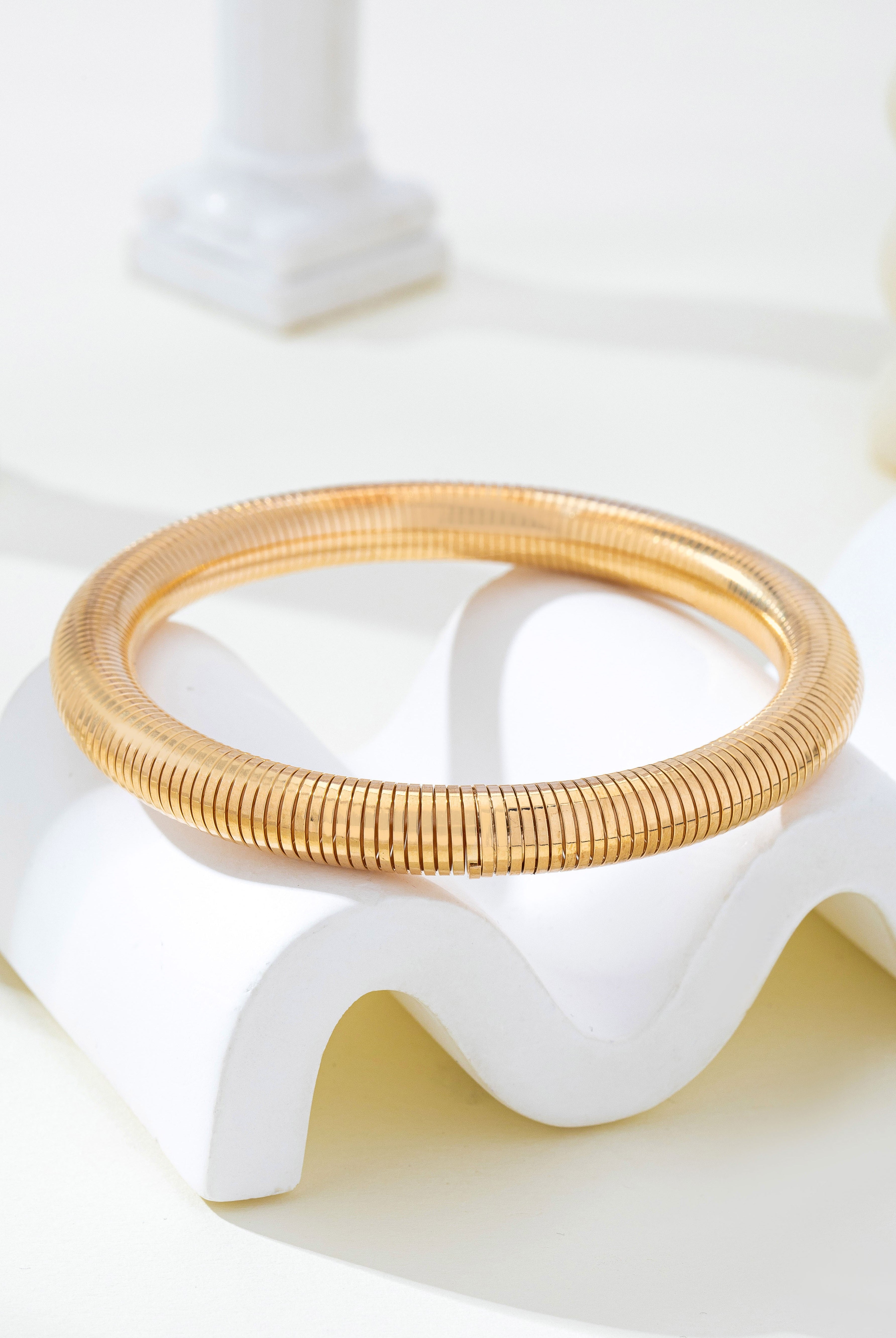 Gold-tone Flexible Coil Bangle