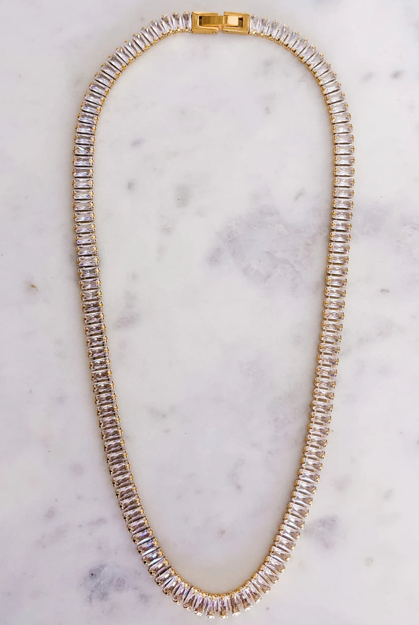 Crystal Snake Chain Necklace