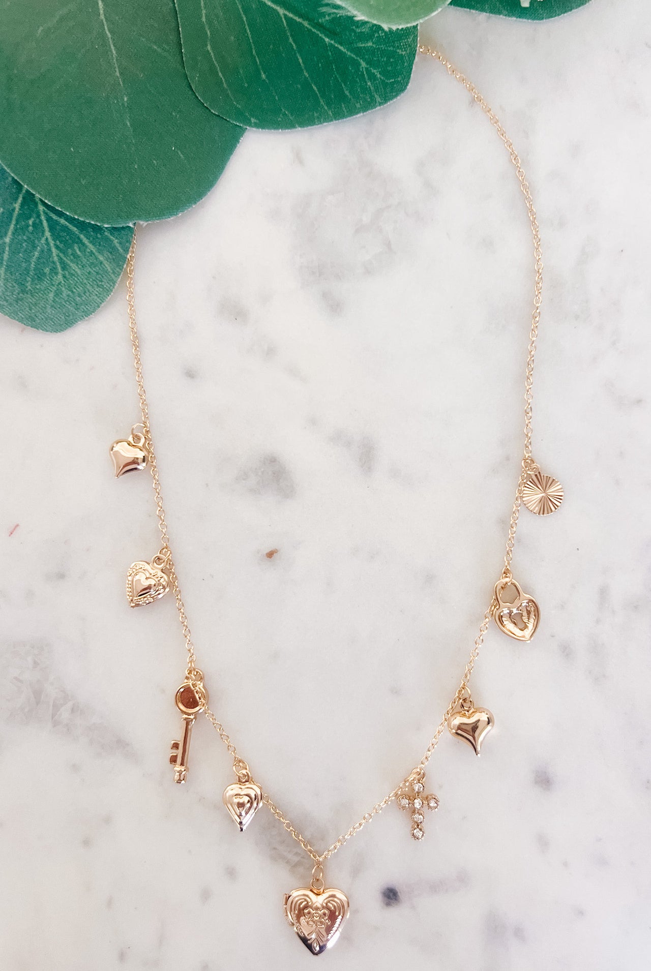 Multi Charm Layering Necklace