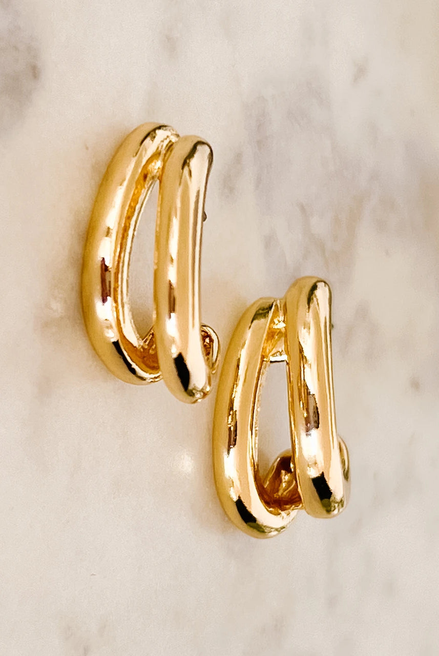 Double Layered Hoop Earring