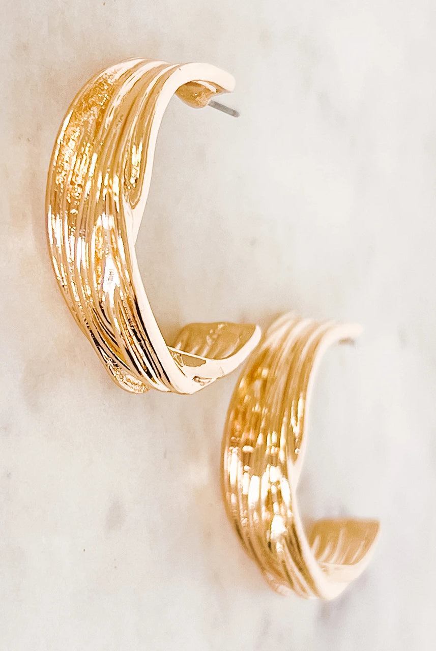 1.5" Twisted Hoop Earrings