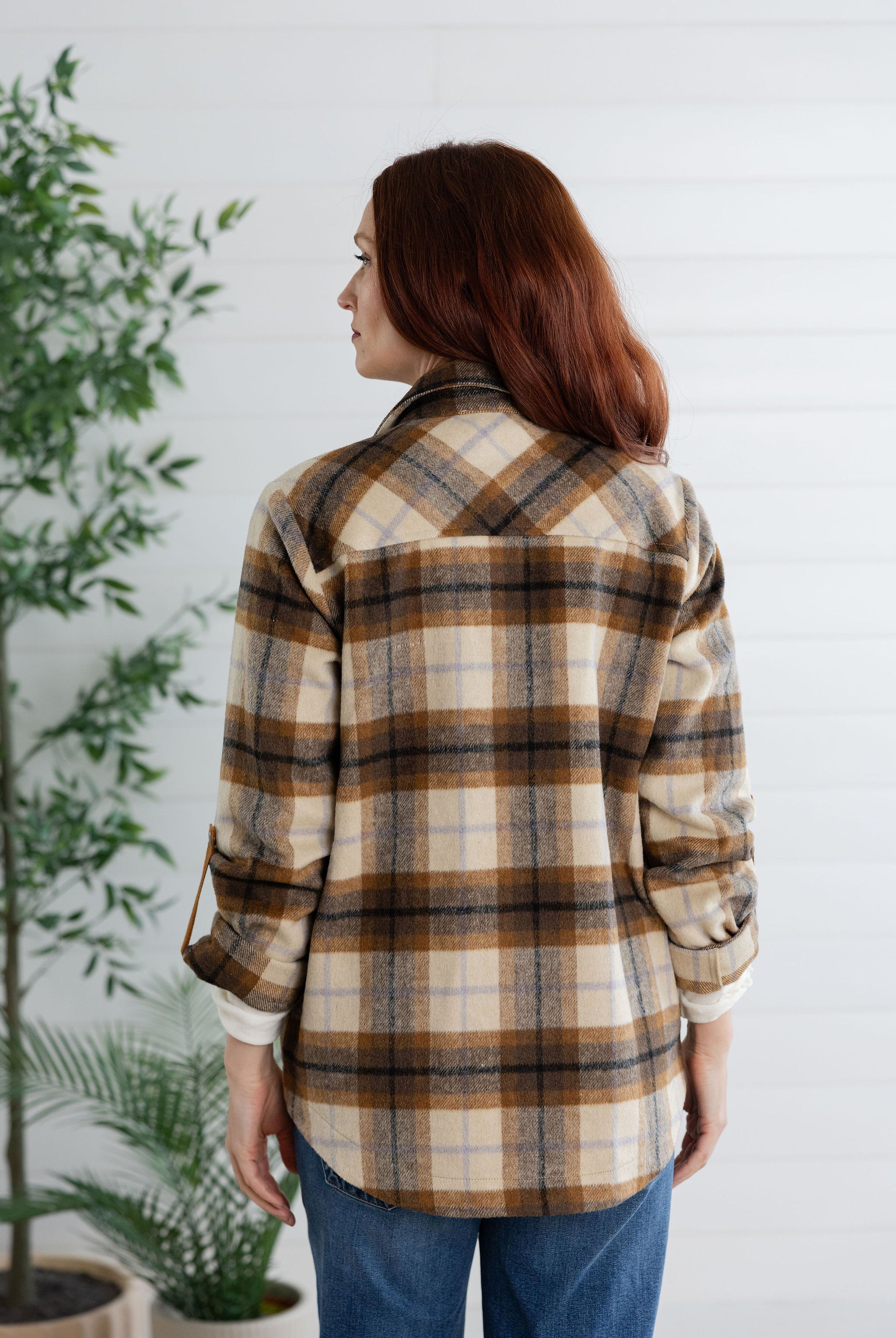 Brushed Plaid Cozy Jacket