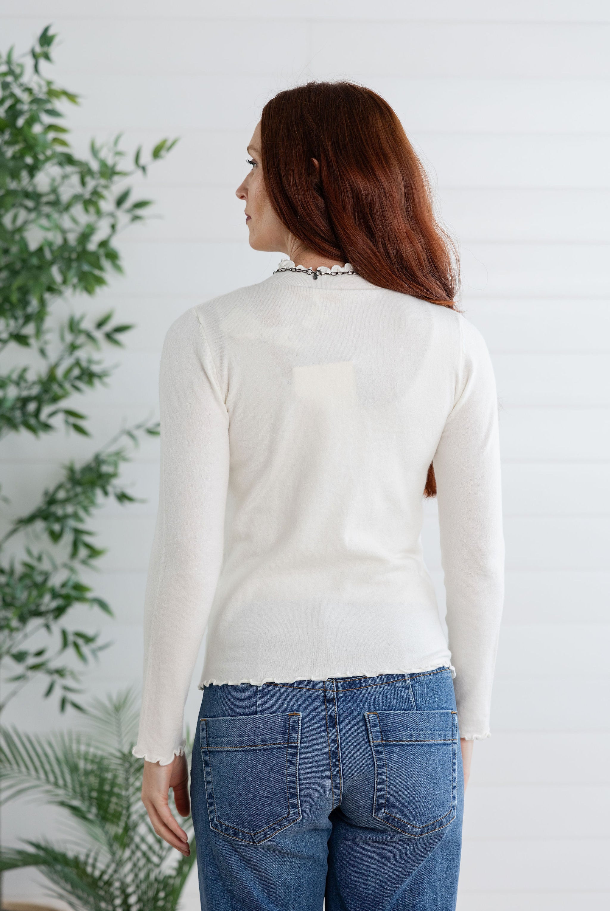 Lettuce Edged Sweater Top