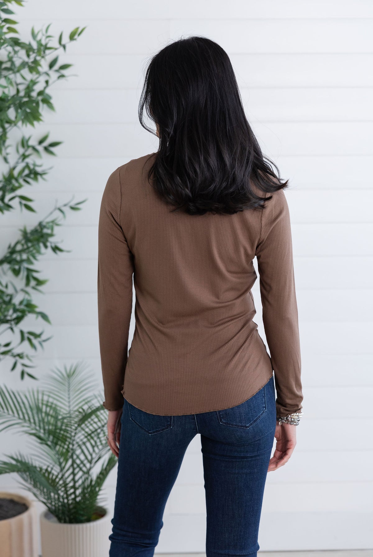 Mac and Me Slinky Rib Knit Top