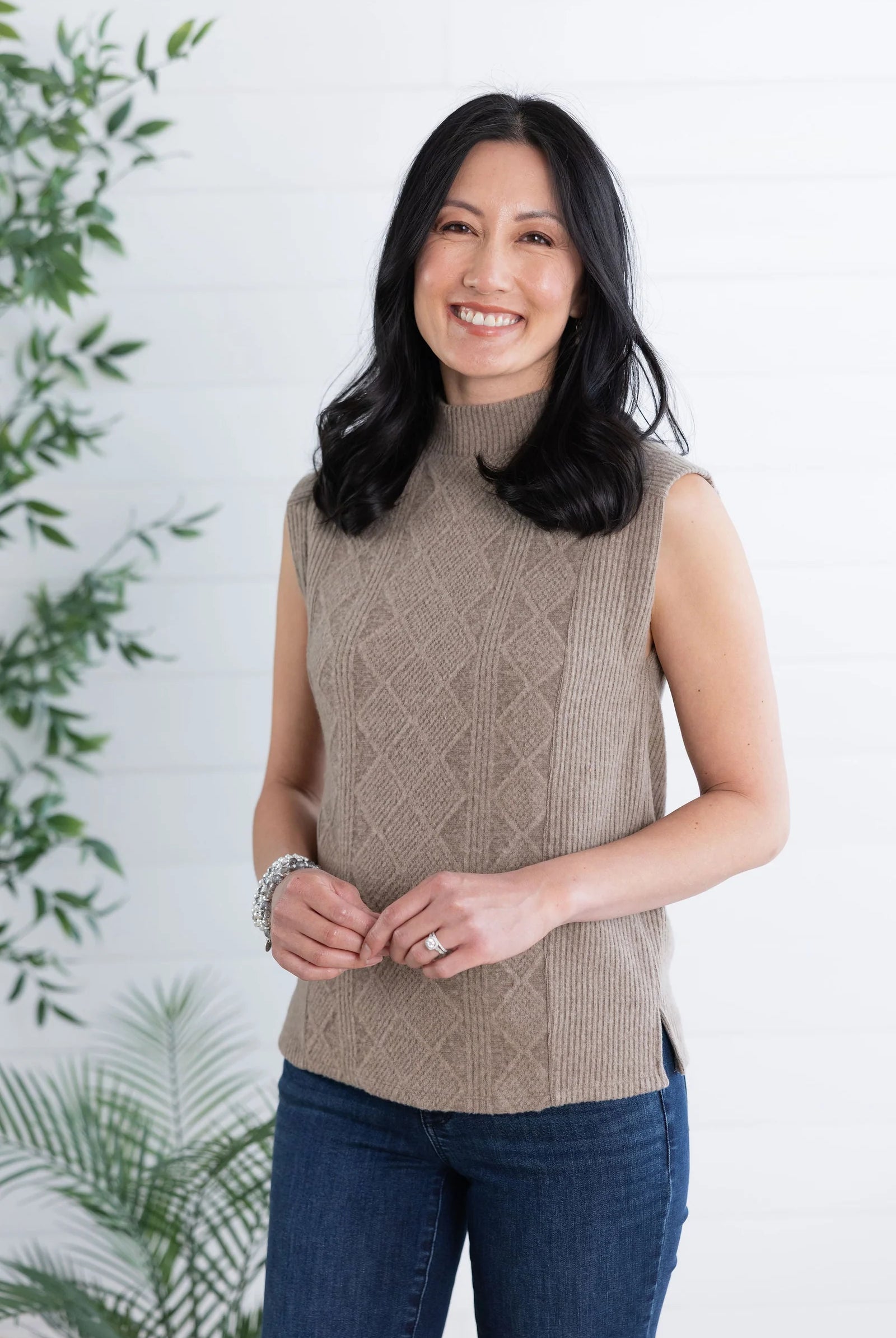 Mac and Me Modern Mock Neck