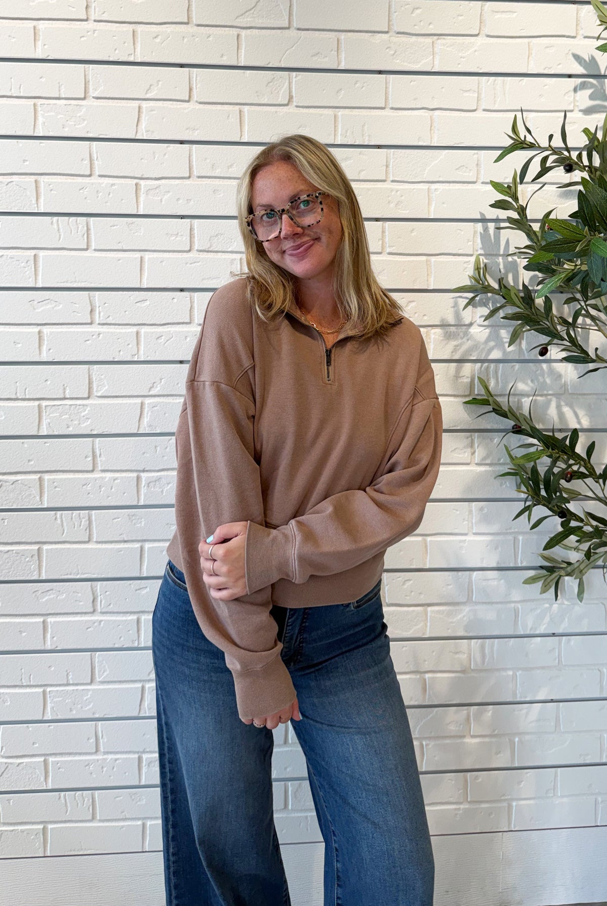 *FINAL SALE* Mac and Me Washed Fleece Quarter Zip