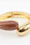 Enamel Teardrop Hinged Bangle
