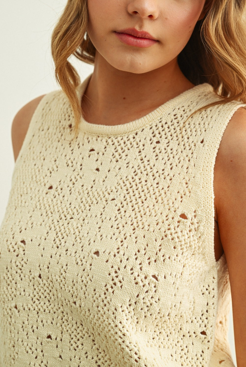 Cotton Crochet Sweater Tank