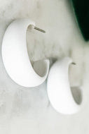 1" Rubber Coated Hoop Earrings