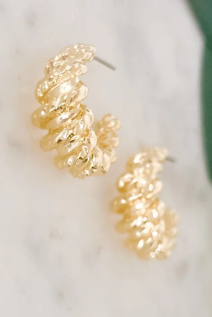 Chunky Twisted Hoop Earrings