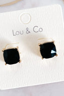 Square Crystal Stud Earrings