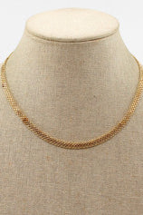Textured Snake Chain Necklace