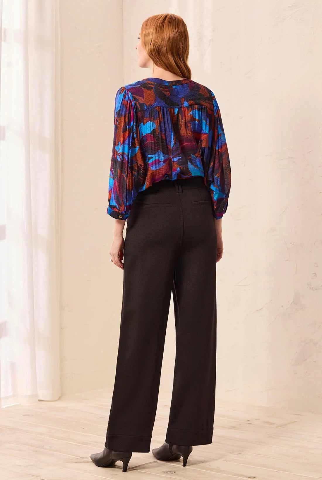 MB High Rise Fly Front Ankle Pant with Pockets