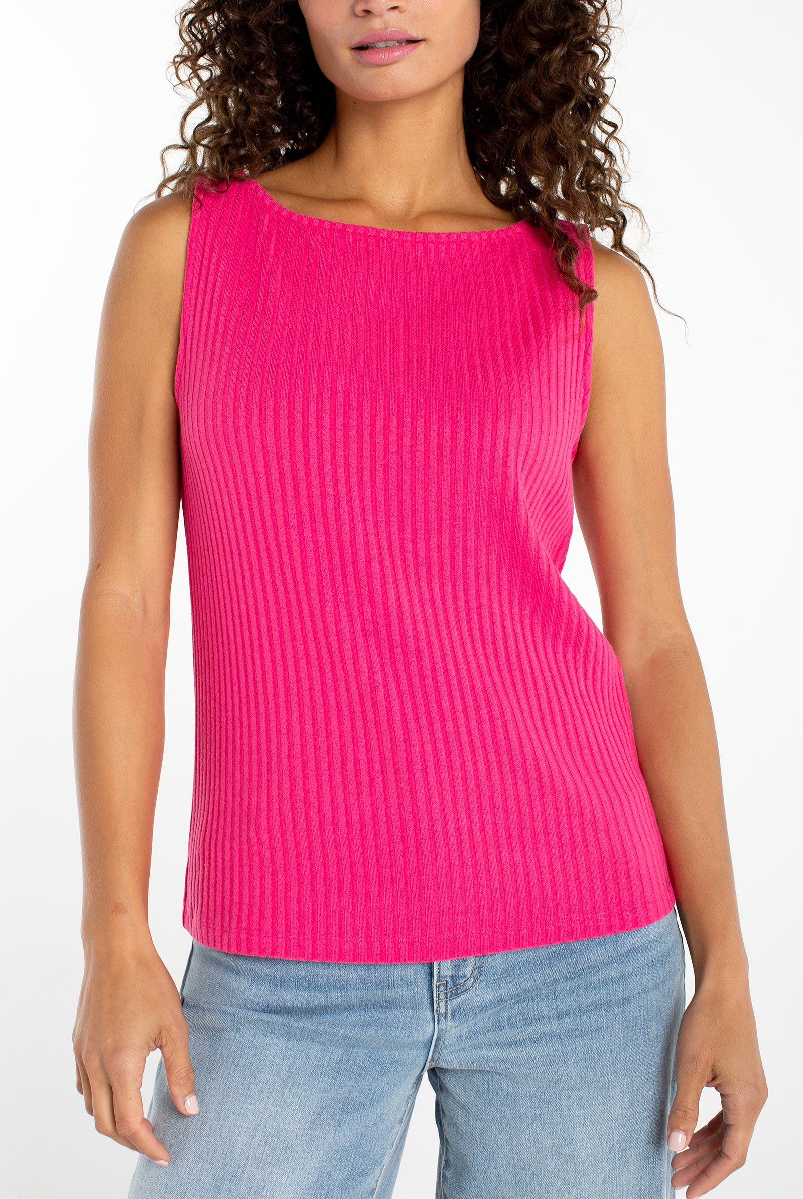 Liverpool Sleeveless Boat Neck Knit Top