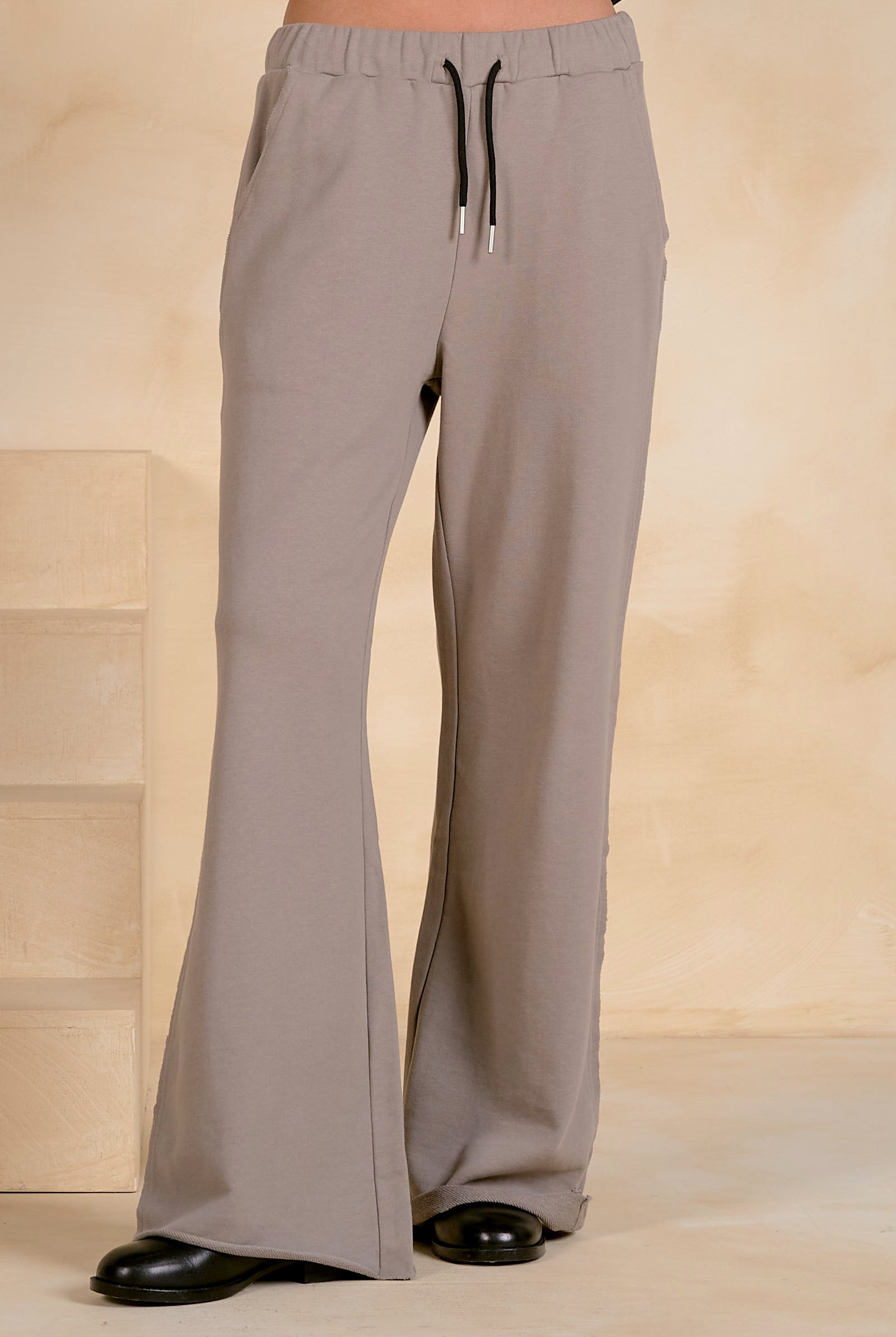 Drawstring Waist Flared Comfy Pant