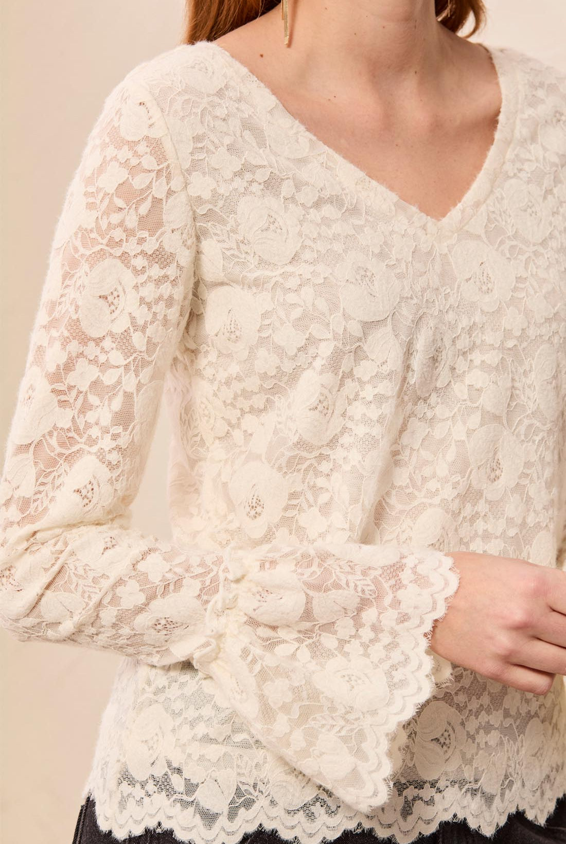 MB Wear Two Ways Lace Top with Lining