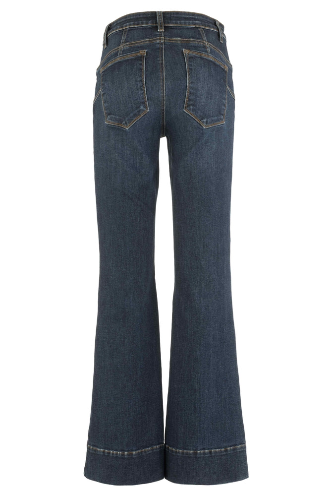 Stella High Rise Flare with Darts and Wide Hem