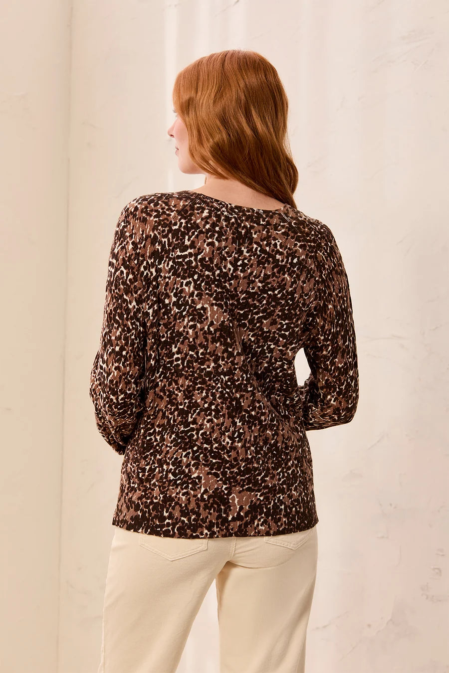 MB Printed Cotton Crew Neck Sweater
