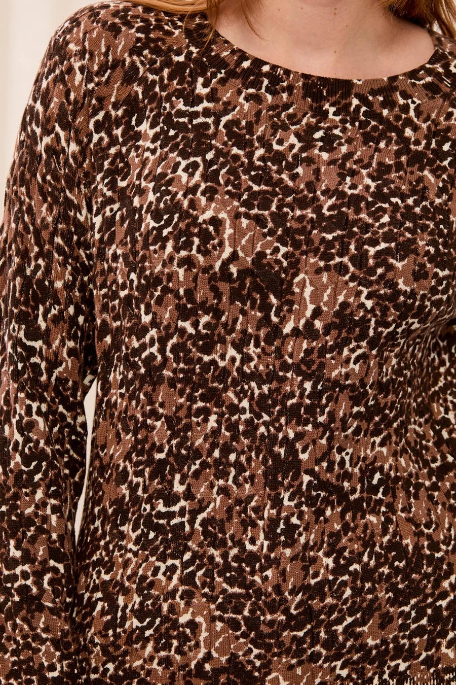 MB Printed Cotton Crew Neck Sweater