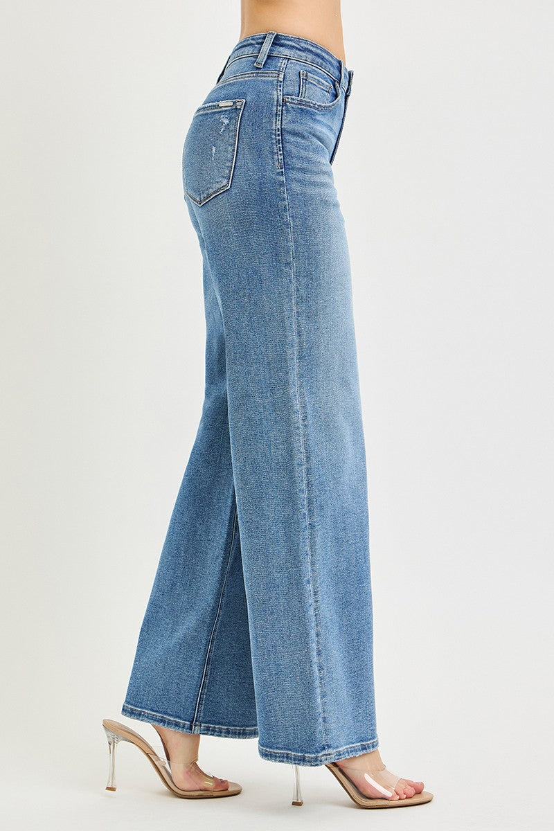 High Rise Wide Leg Jean - 32" Ins