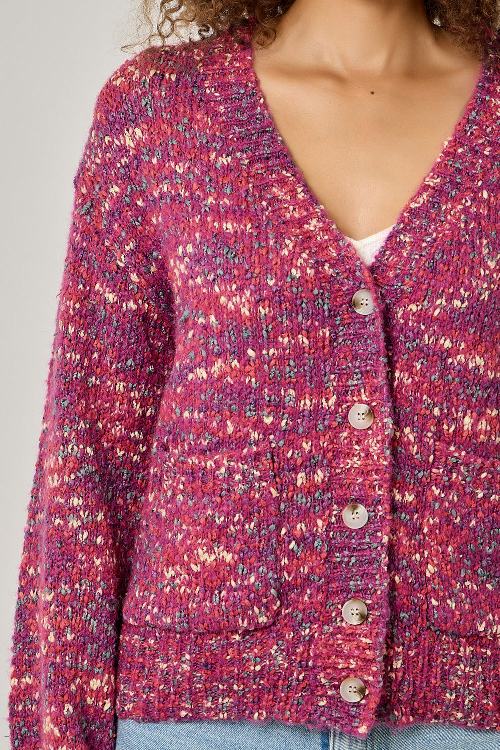 Multicolor Cardigan with Buttons