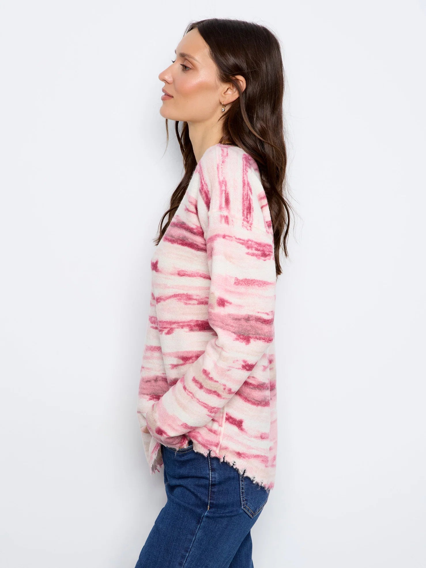 Reversible Drop Shoulder Crew Neck Sweater