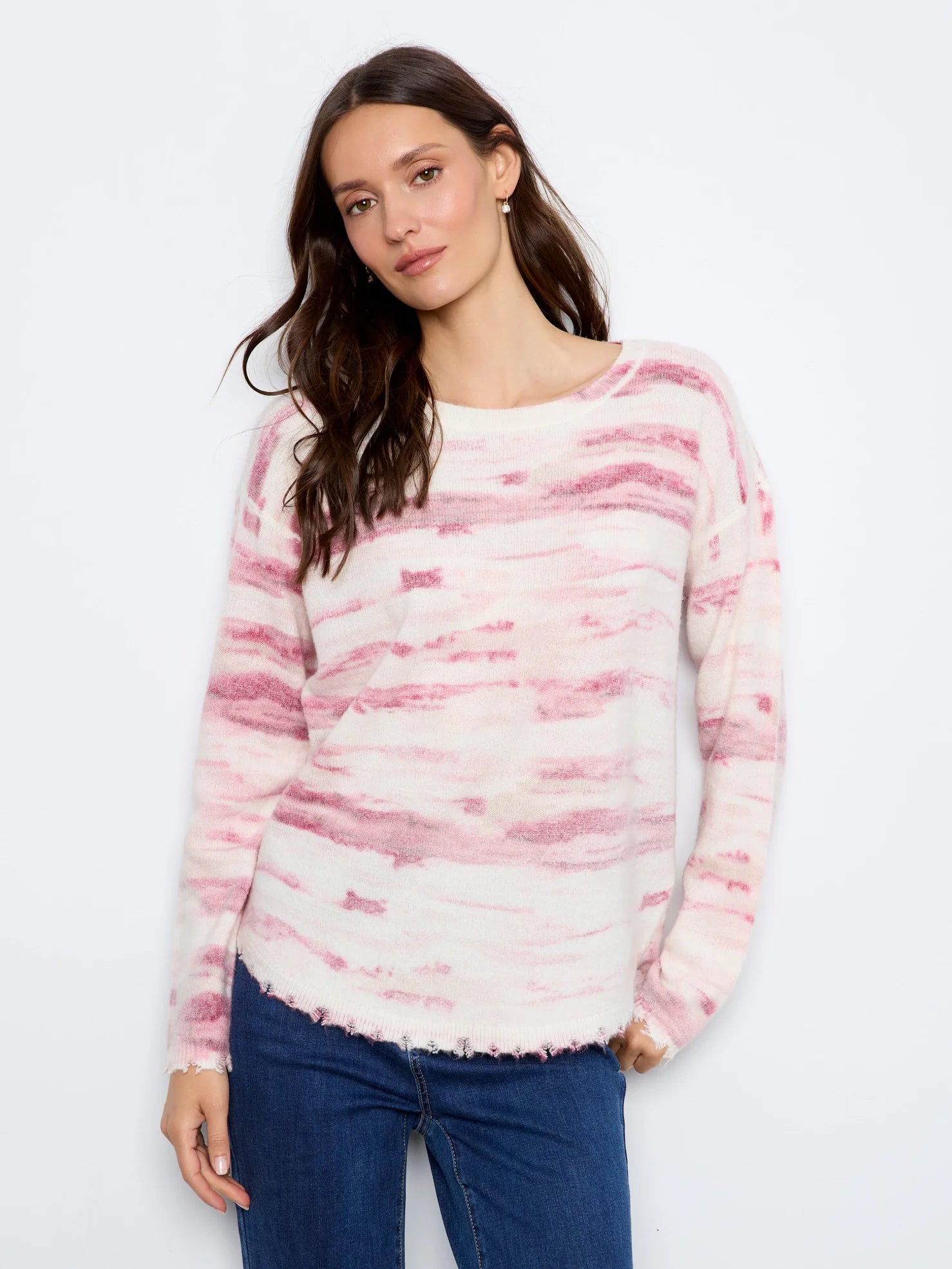 Reversible Drop Shoulder Crew Neck Sweater