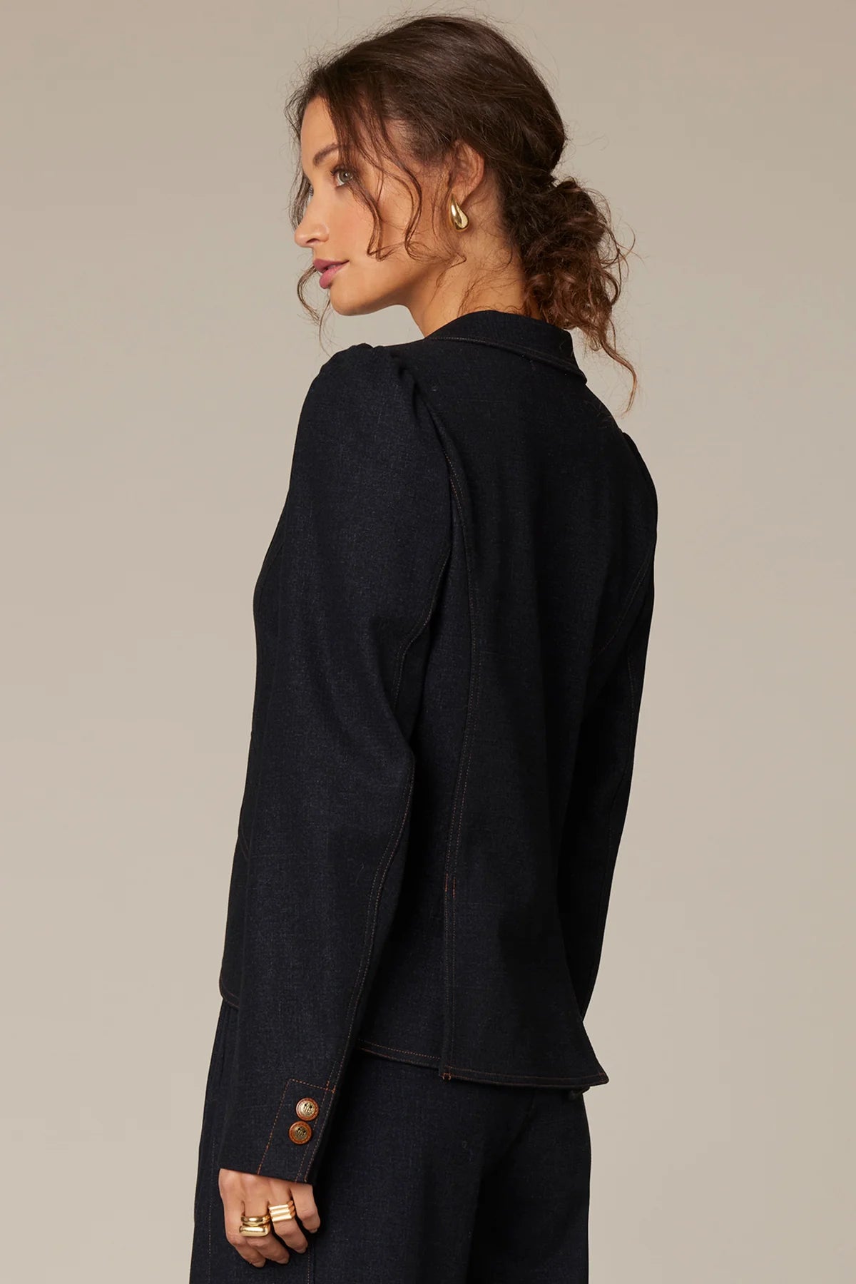 Single Button Front Tailored Blazer
