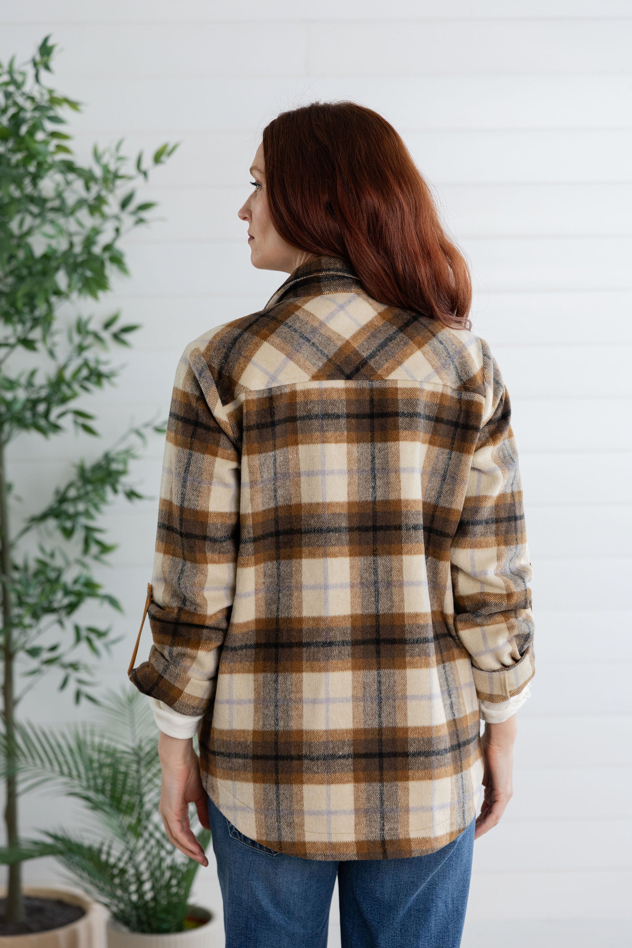 Brushed Plaid Cozy Jacket