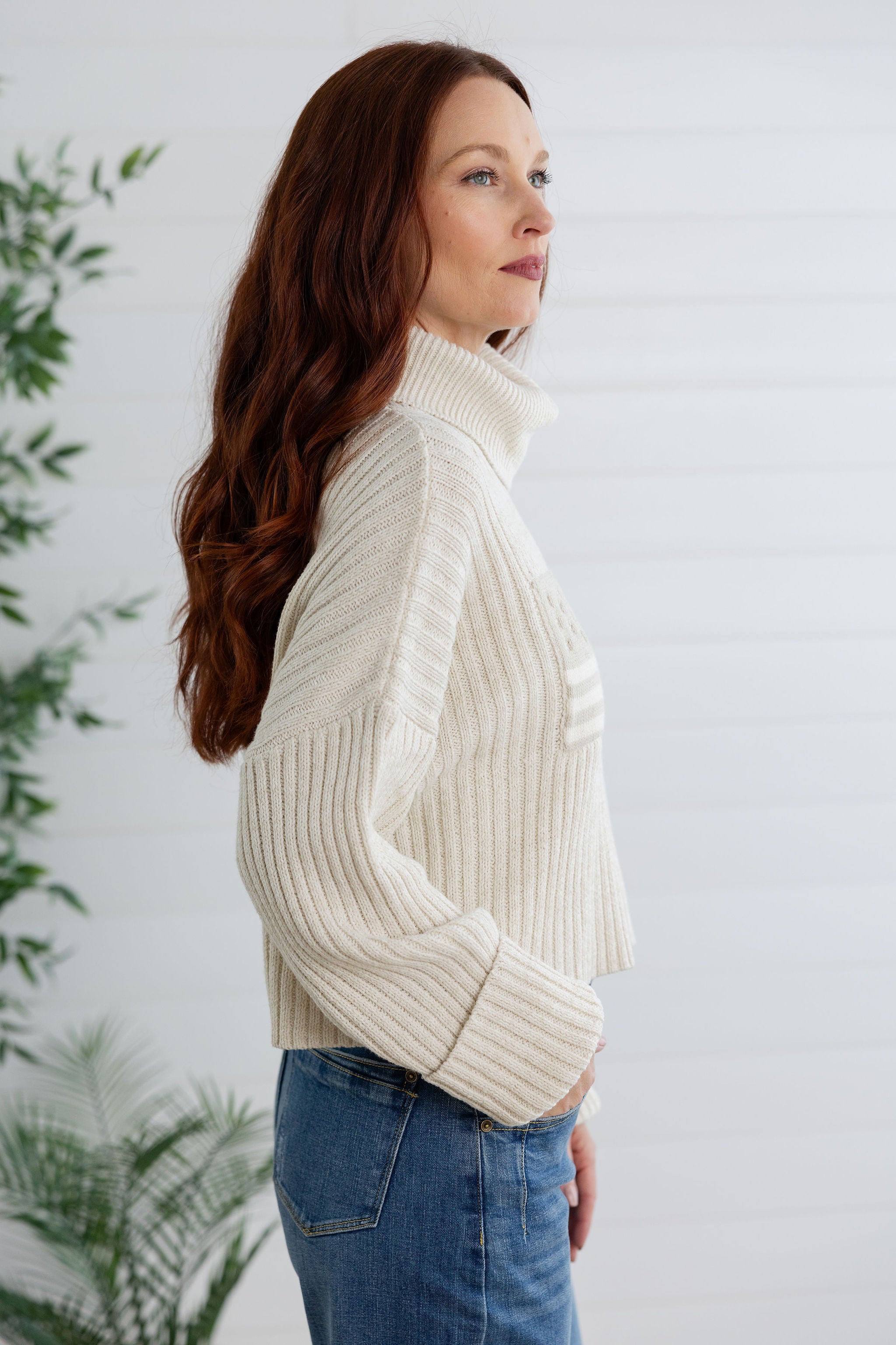 Turtleneck American Flag Sweater