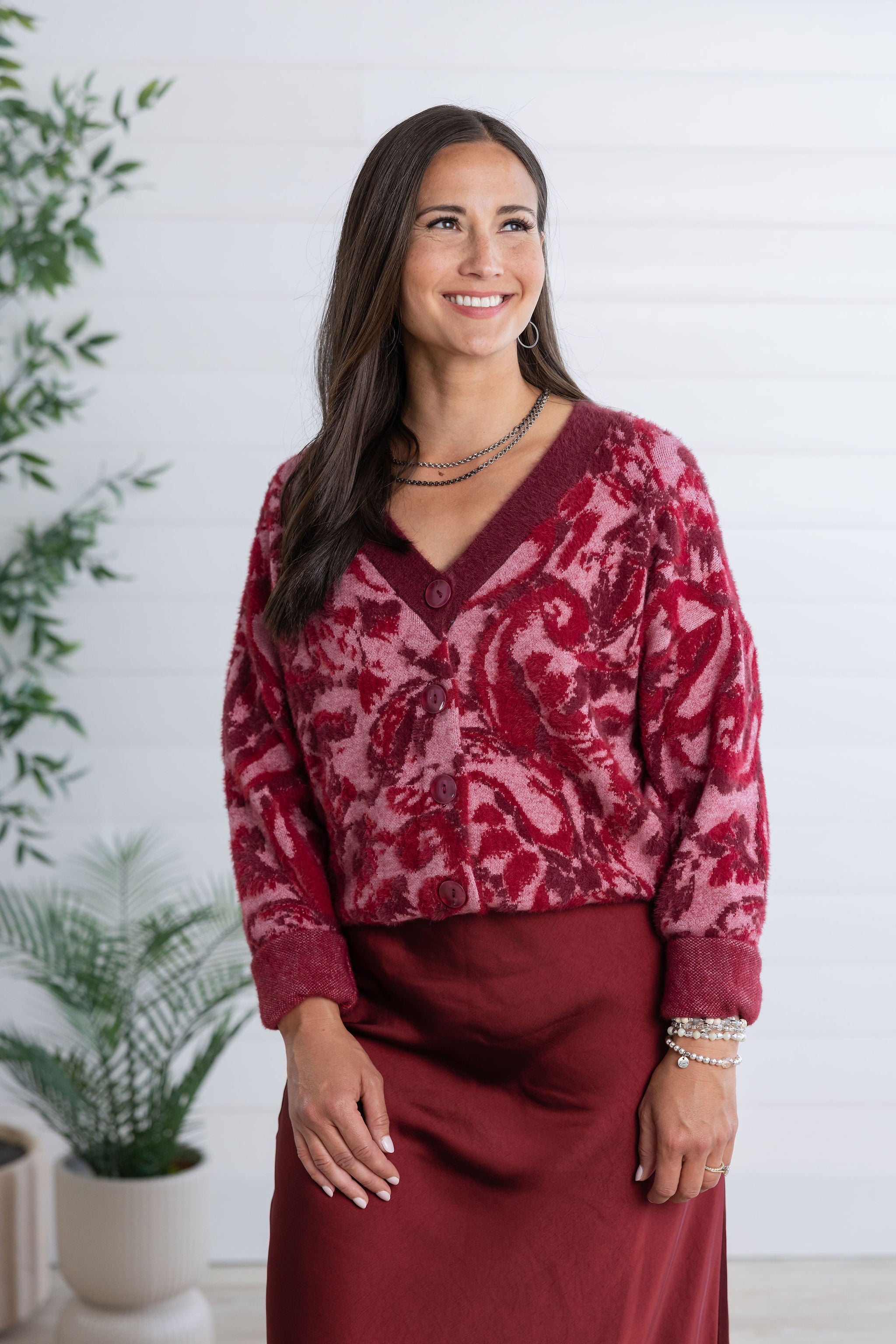 MB Wear 2 Ways Jacquard Cardigan