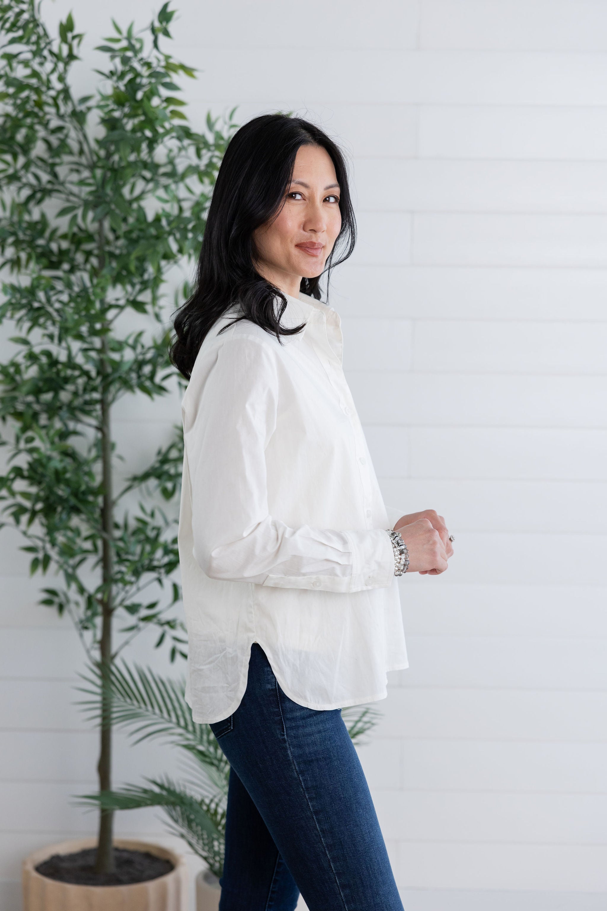 Mac and Me Everyday Button Up Blouse