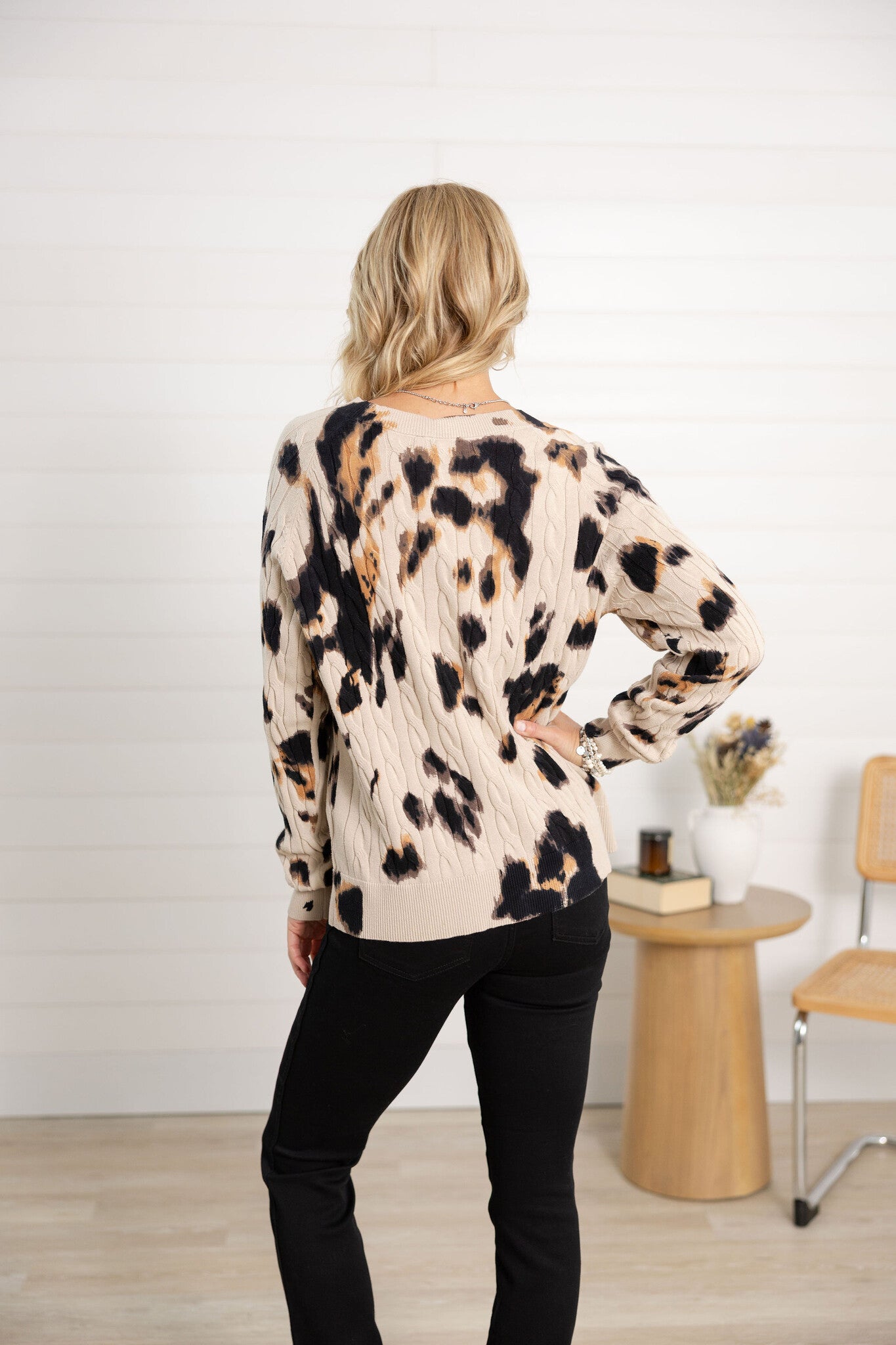 MB Printed Cotton Crew Neck Sweater