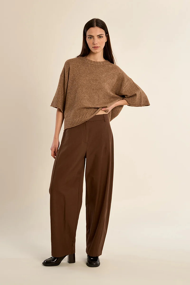 Oversized Flared Knit Sweater