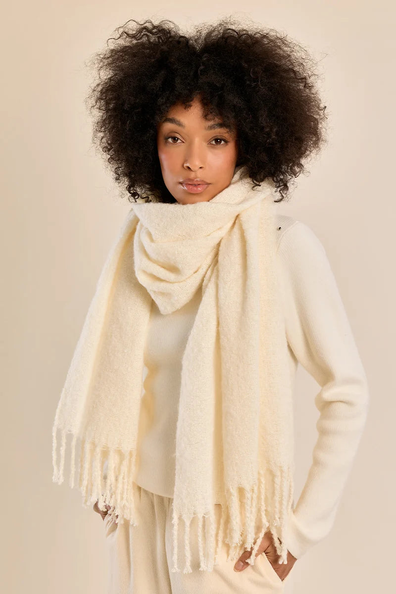 Woven Scarf with Fringe Detail