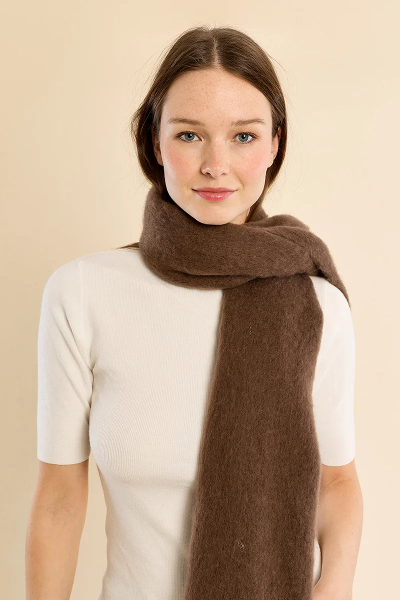 Woven Scarf with Fringe Detail