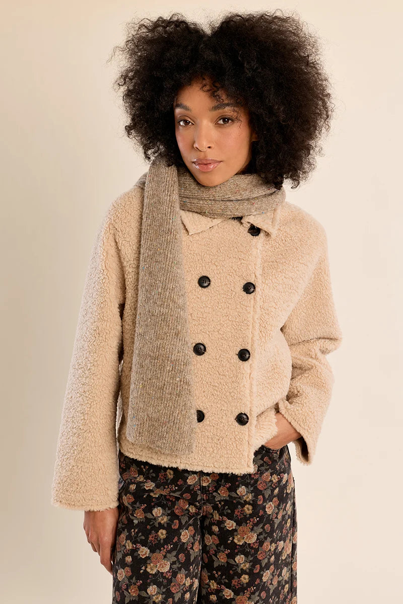 Knitted Scarf with Speckles