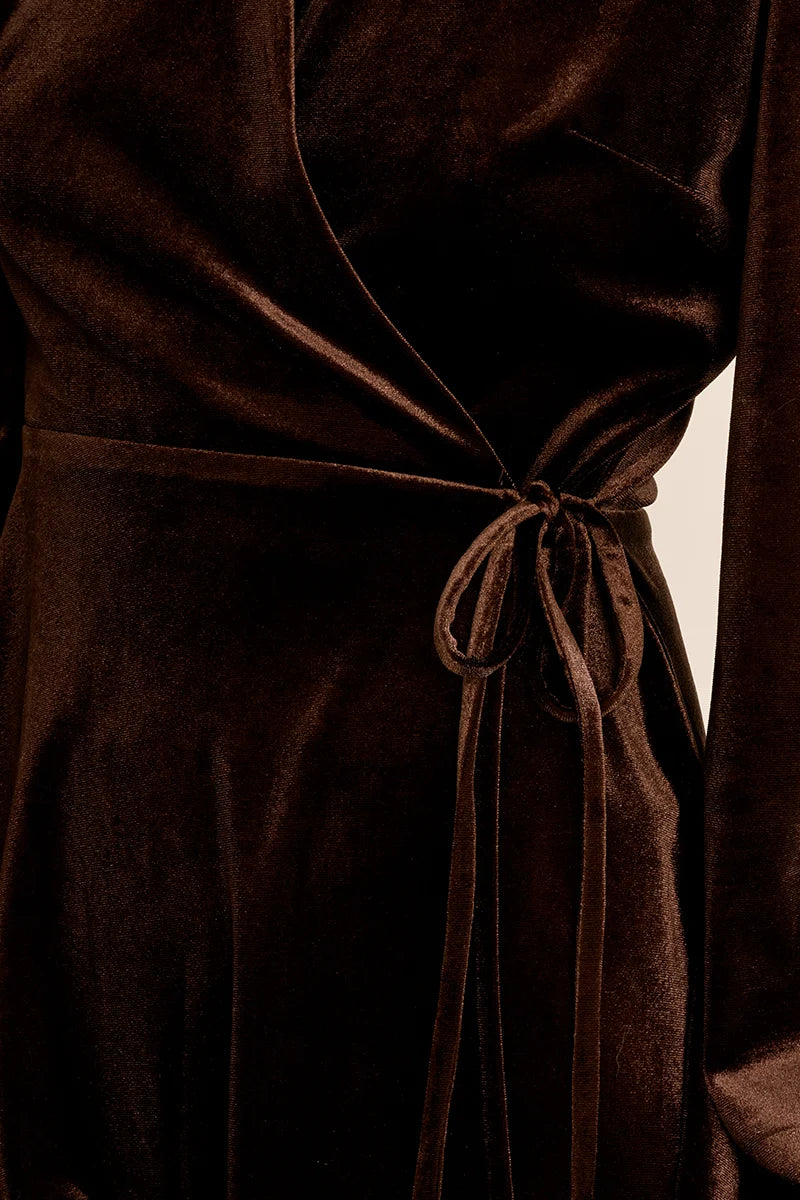 Velvet Wrap Dress