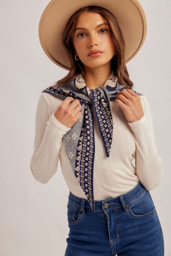 Hankerchief Sweater Triangle Scarf