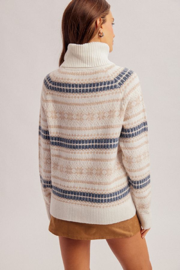 Turtle Neck Fair Isle Sweater