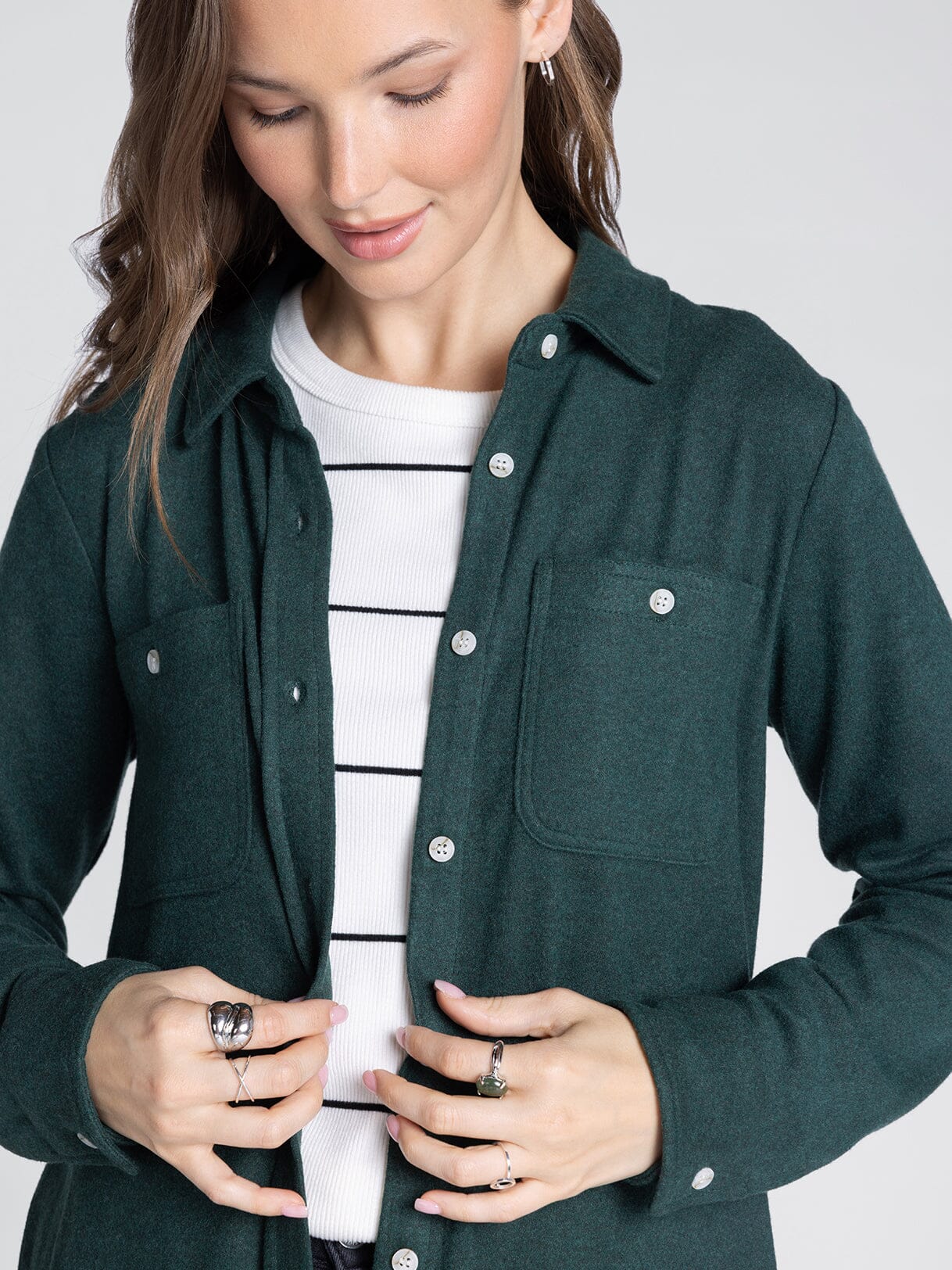 Cozy Knit Button Down Long Sleeve Top