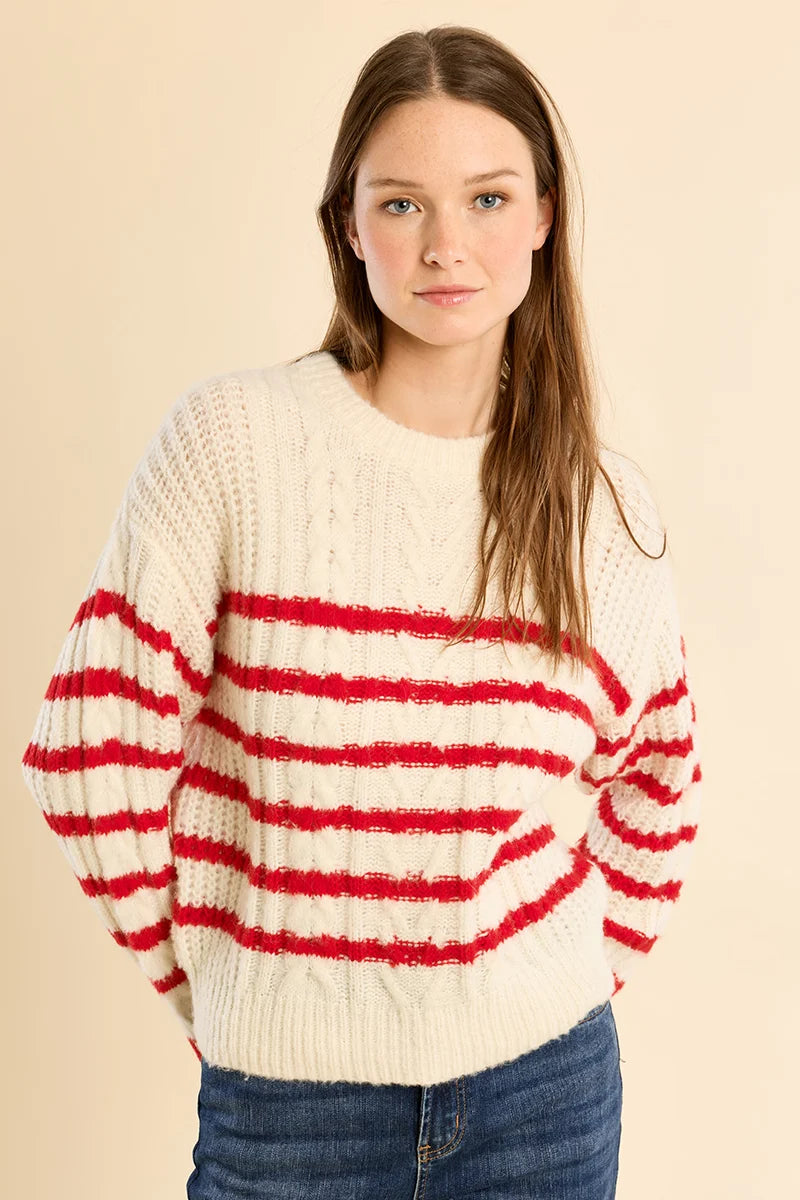 Cable-Knit Sailor Sweater