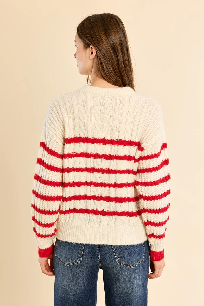 Cable-Knit Sailor Sweater