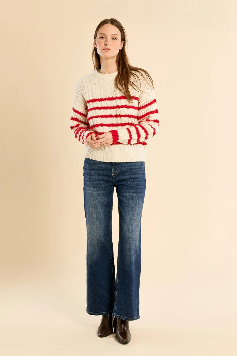 Cable-Knit Sailor Sweater