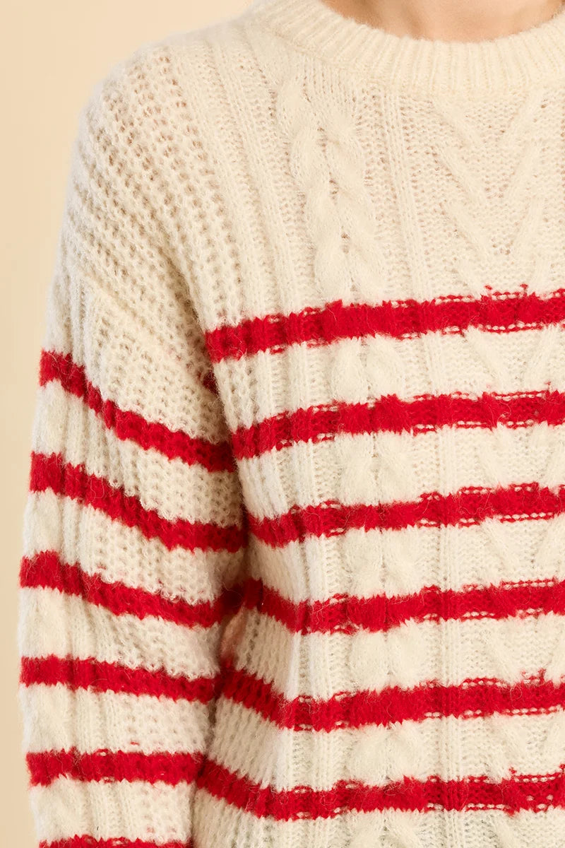 Cable-Knit Sailor Sweater