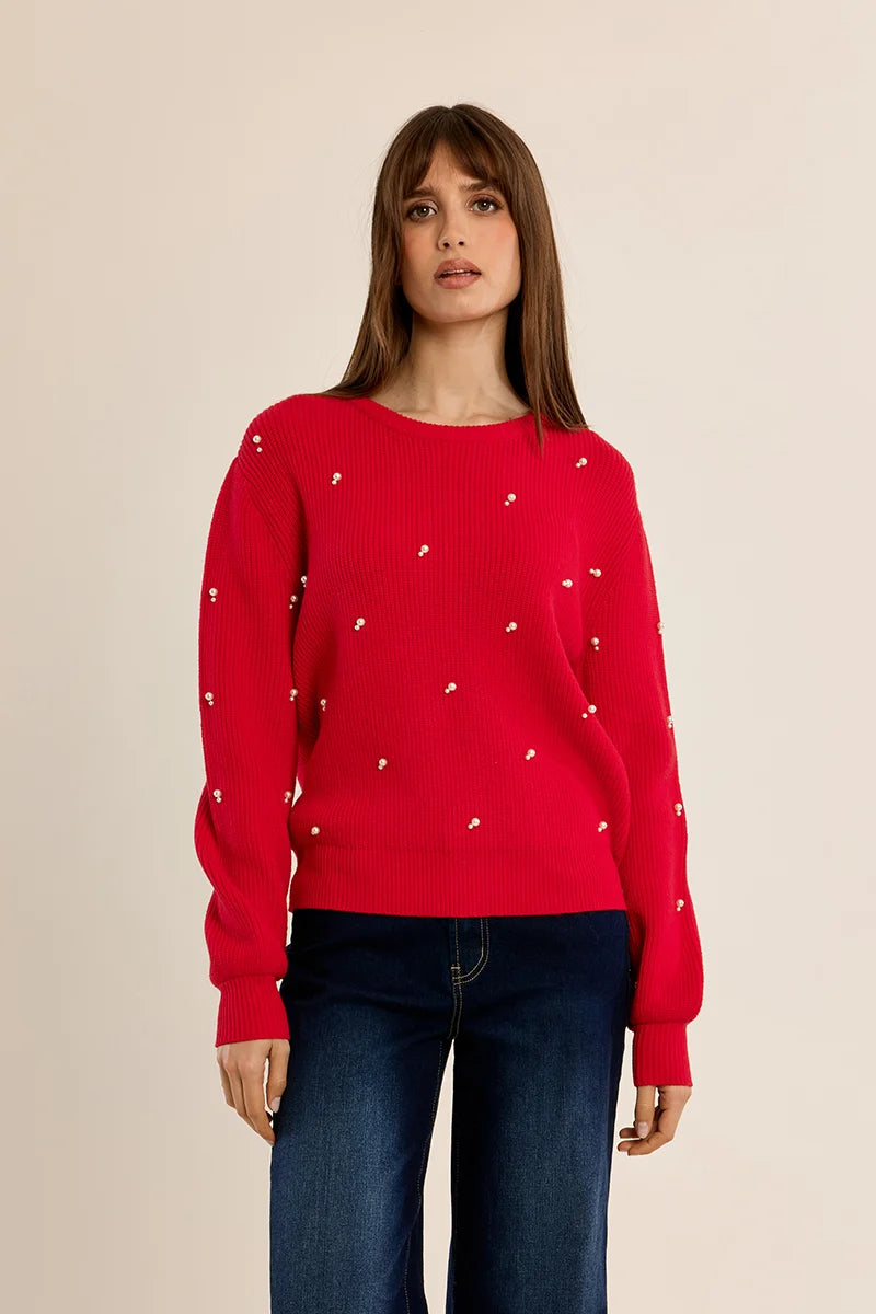 Beaded Knit Sweater