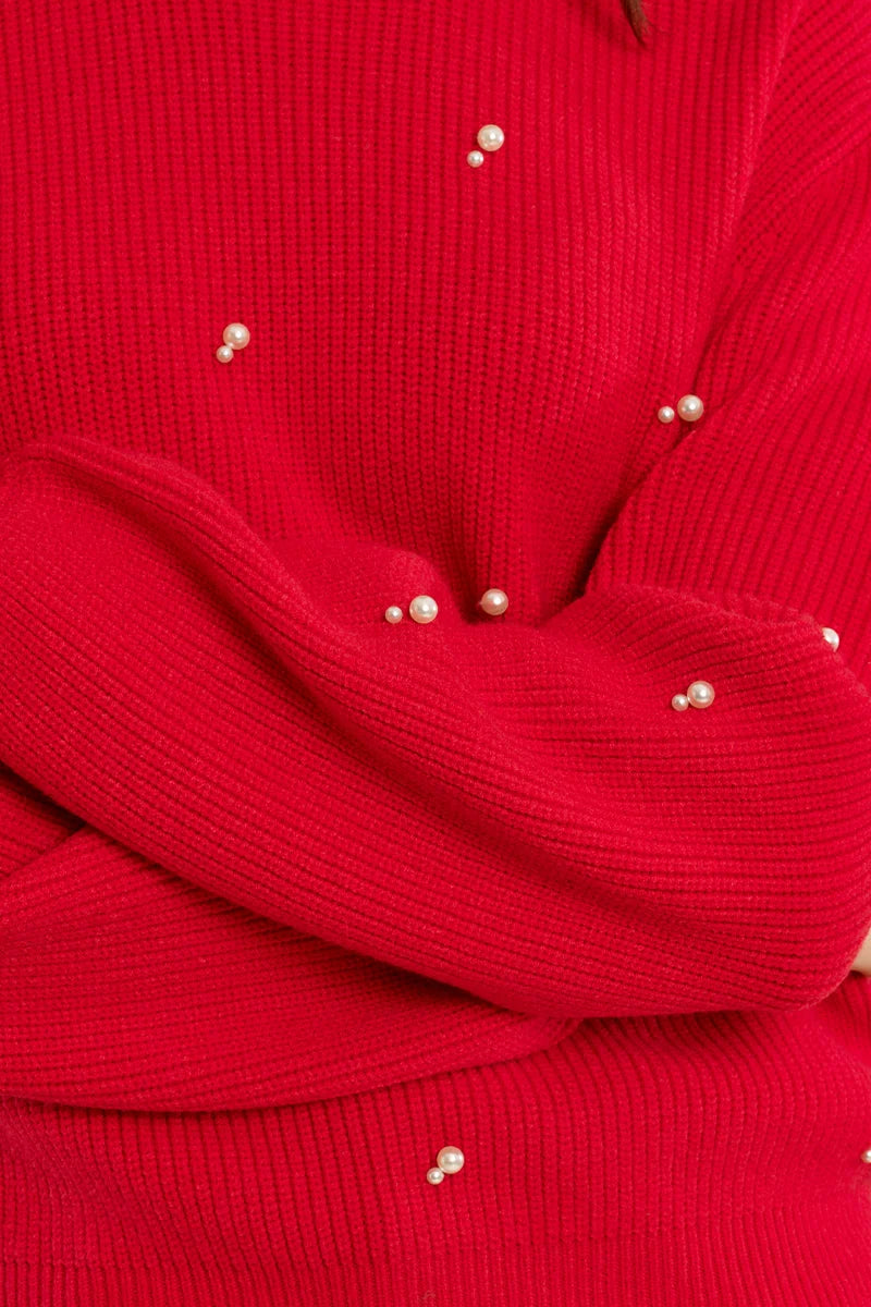 Beaded Knit Sweater