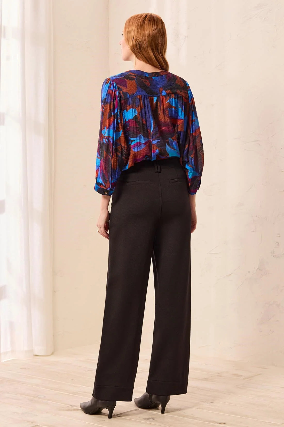 MB High Rise Fly Front Ankle Pant with Pockets