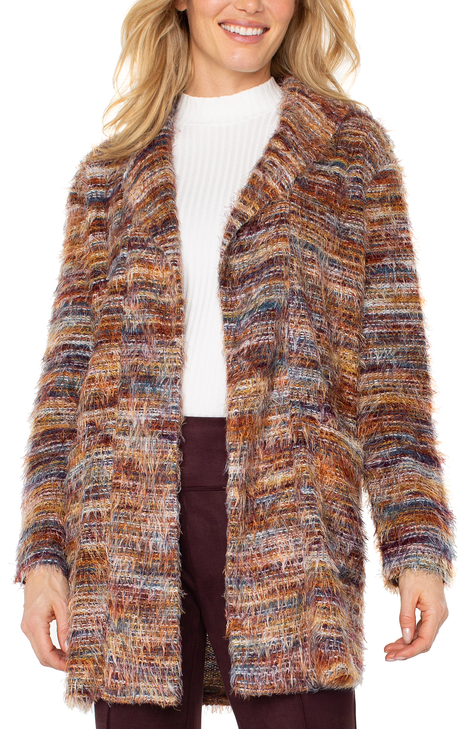 Liverpool Open Front Eyelash Cardigan